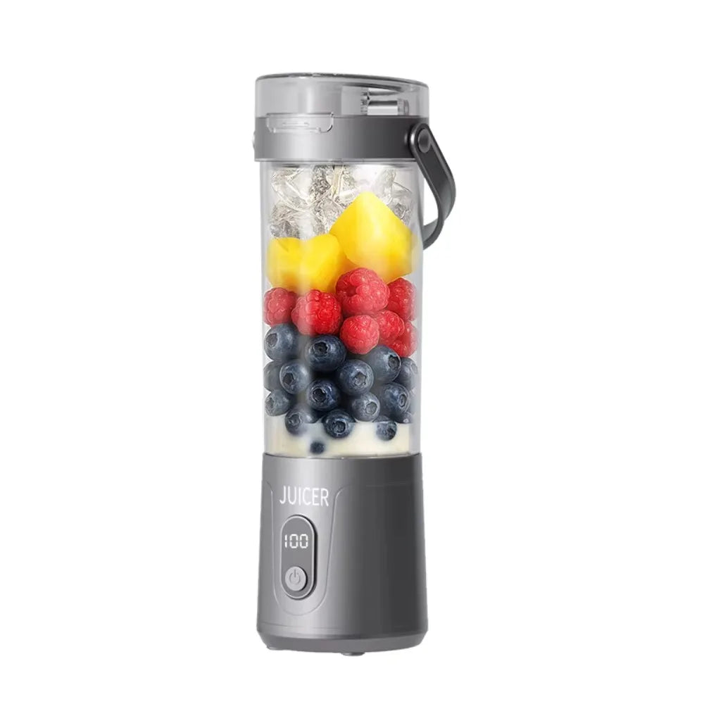 600ML Capacity Portable Blender Fresh Fruit Blender Household Fruit Cup Electric Juicer USB Rechargeable Personal Juice