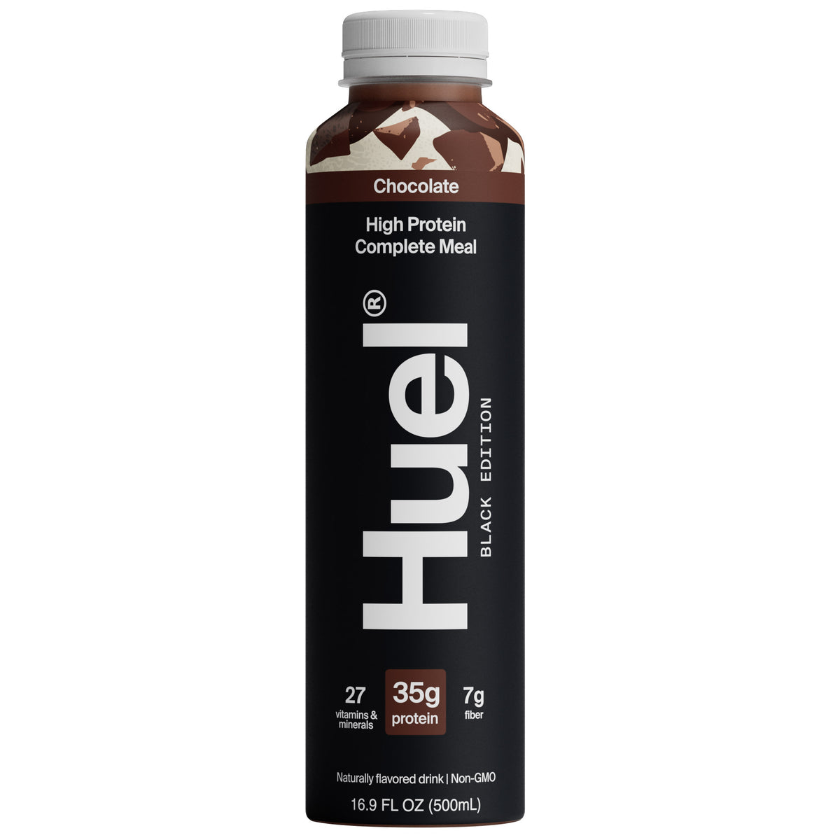 Huel Black Edition High-Protein Chocolate Meal Replacement Drink, 16.9 Fl Oz, 12-Pack